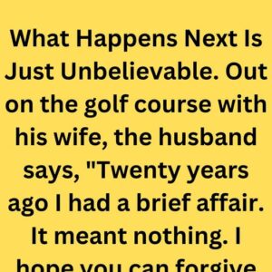 Husband And Wife Go On The Golf Course.