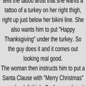 S*xy christmas and Thanksgiving Tattoo