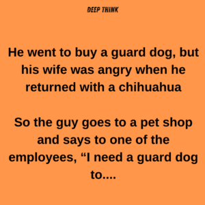 He Went To Buy A Guard Dog