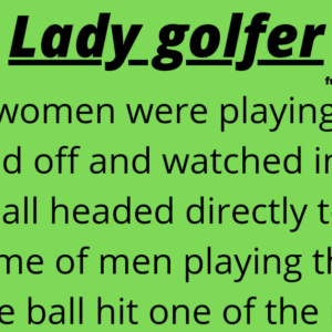 Lady golfer