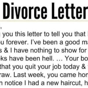 Wife receives a divorce letter from husband, her reply is brilliant