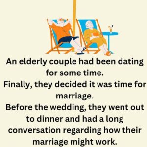 An elderly couple had been dating for some time.