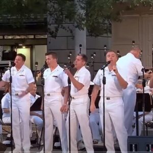 Group Of Soulful Navy Sailors Steps To The Stage To Perform Songs From 60s But Wait Till The Music Starts