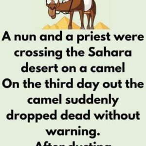 A nun and a priest were crossing the Sahara Desert on a camel…