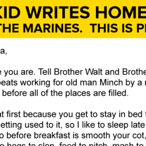 Kid Sends Letter Home To Parents After Joining The Marines, This Is Priceless!