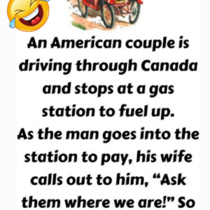 An American couple is driving