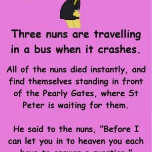 THREE NUNS FACE PEARLY GATES INQUIRIES, UNVEILING AN UNEXPECTED THIRD RESPONSE