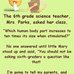 MRS. PARKS POSED AN EXTRAORDINARY QUESTION TO HER CLASS, BUT HER UNEXPECTED ANSWER LEFT EVERYONE IN HYSTERICS