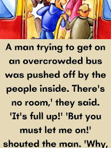 A man trying to get on overcrowded bus