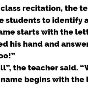 The teacher asked the students