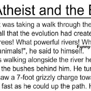 The Atheist and the Bear – Hilarious Story