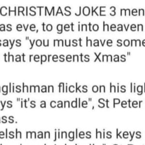 First Christmas joke 3 Men die on….