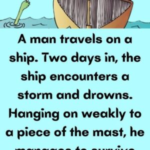 A man travels on a ship