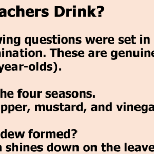 Teacher Has Hilarious Reply When Asked Why Teachers Drink.