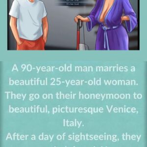 A 90 year-old man marries a beautiful 25 year-old woman..