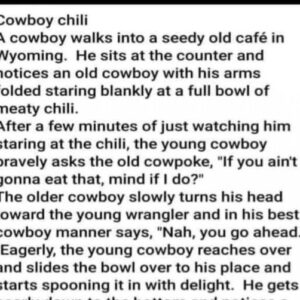 Cowboy chili….