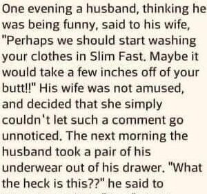 One evening a husband..