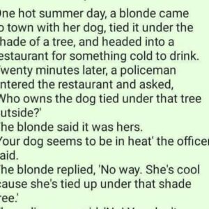 A blonde..