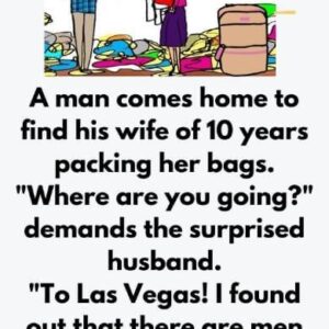 A man comes home to find his wife of 10 years packing her bags.